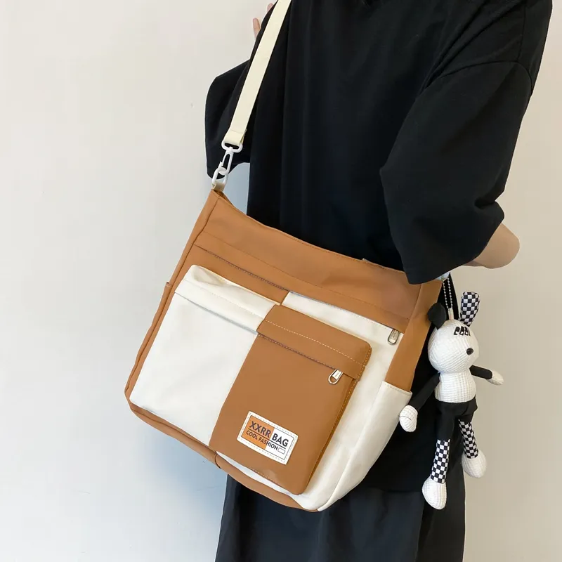 NIGEER Nylon Shoulder Bag, Crossbody Bag Unisex Black/Brown/Red/Blue/Khaki-31