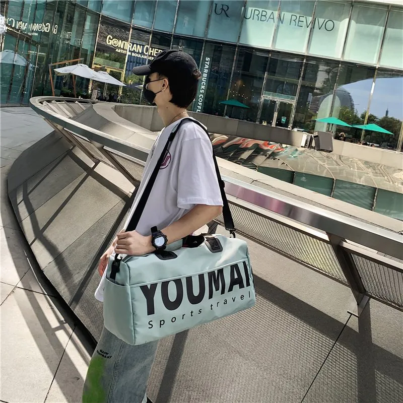 NIGEER Nylon Gym Bag Large Size Unisex Pink/Red/Green/Khaki/Black-20