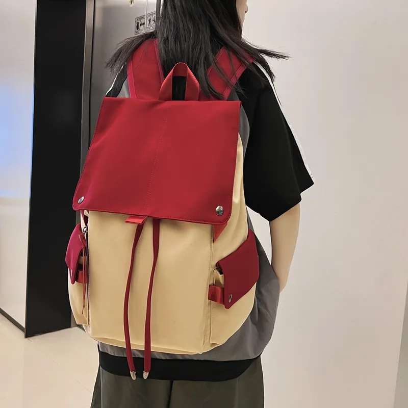 NIGEER Nylon Backpack Computer Backpack Regular Unisex Black/Red/Blue/Green-8