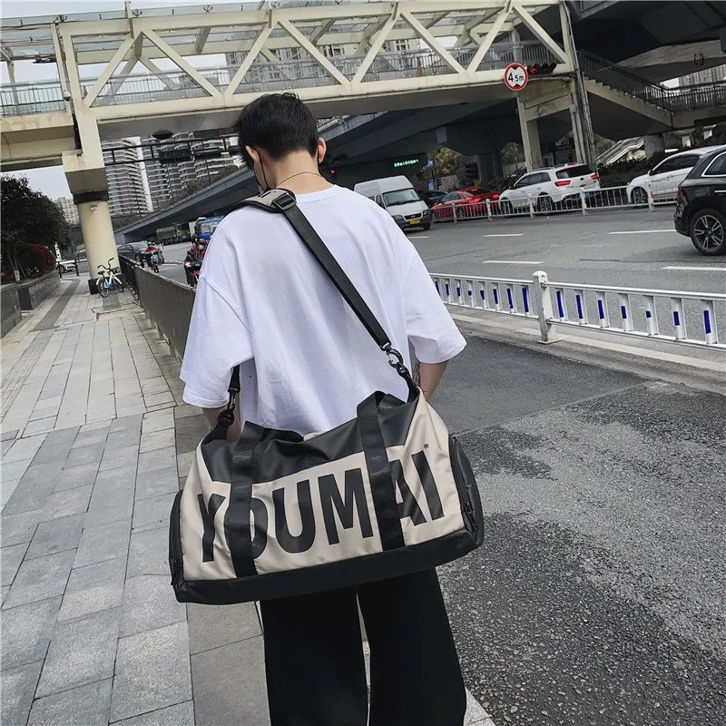 NIGEER Nylon Gym Bag Medium Size Unisex Black/Yellow/Khaki/Pink/Purple-8