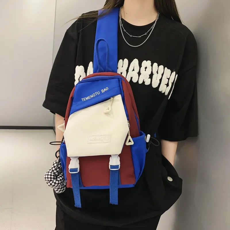 NIGEER Nylon Sling Bag Backpack Shoulder Bag Crossbody Bag Regular Unisex Black/Khaki/Pink/Red-10
