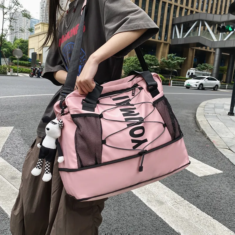 NIGEER Nylon Gym Bag Medium Size Unisex Turquoise/Army Green/Pink/Black/Red/Yellow/Khaki-7