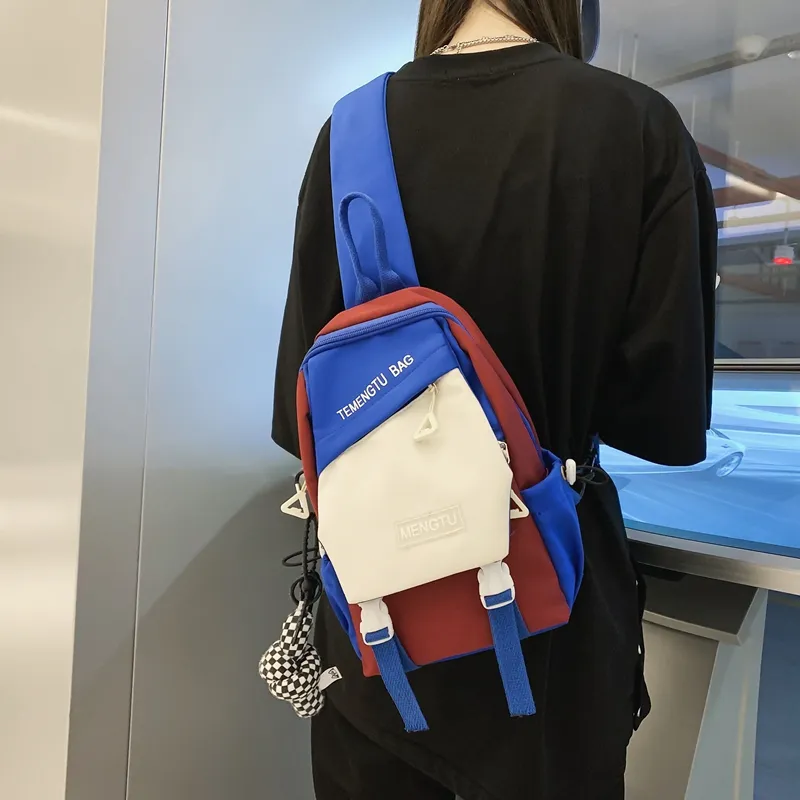 NIGEER Nylon Sling Bag Backpack Shoulder Bag Crossbody Bag Regular Unisex Black/Khaki/Pink/Red-7