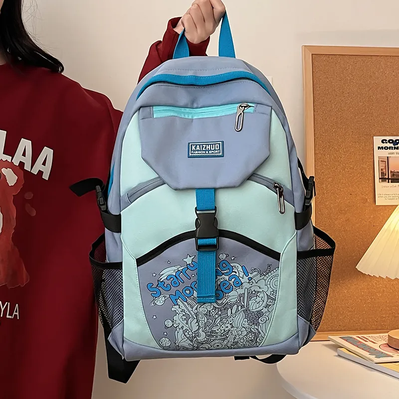 NIGEER Nylon Backpack Regular Women's Pink/Brown/Gray/Blue/Black-29