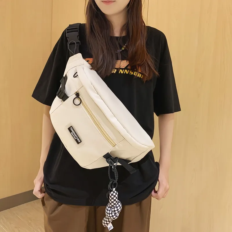 NIGEER Nylon Sling Bag Regular Unisex Black/White/Brown/Blue-9