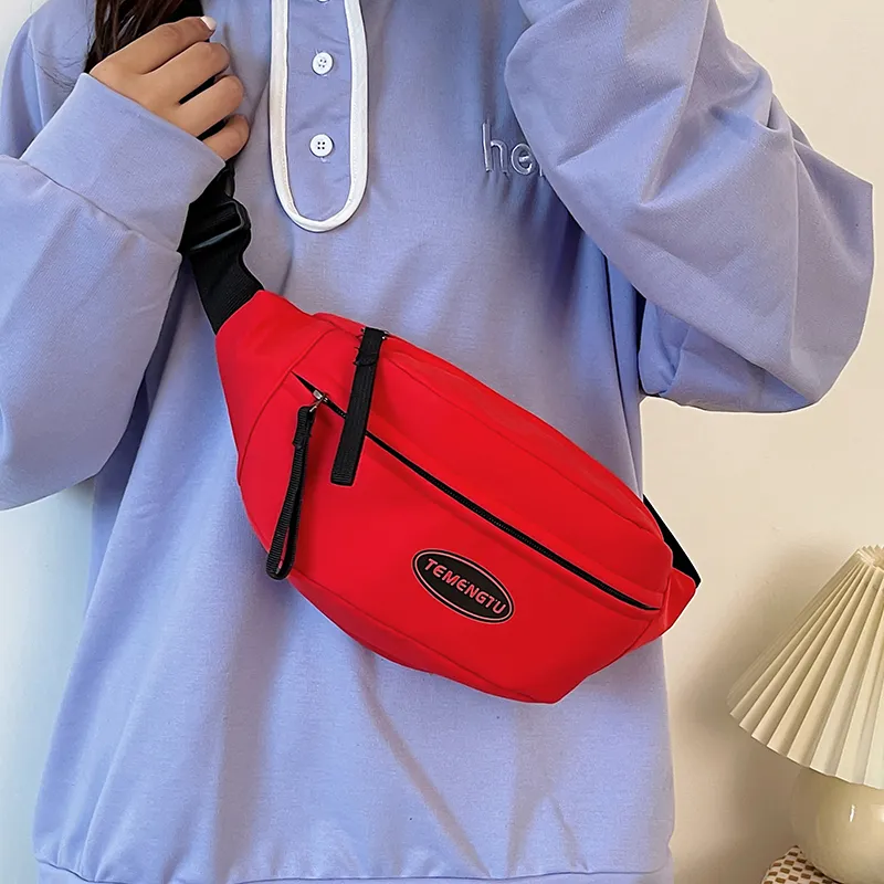 NIGEER Nylon Sling Bag Regular Women's White & Orange/White & Red/Black & Orange/Black & Green/Red-15