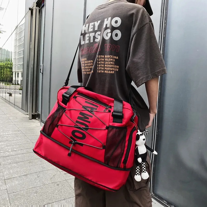 NIGEER Nylon Gym Bag Medium Size Unisex Turquoise/Army Green/Pink/Black/Red/Yellow/Khaki-14