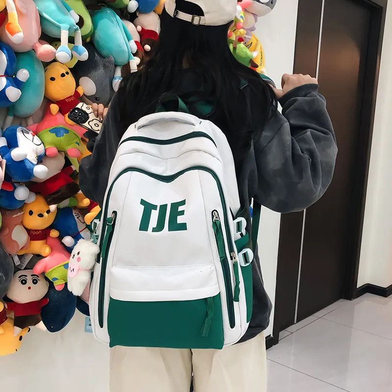 DCLOUD Nylon Backpack Regular Unisex Black/Green/Khaki/Red Blue-10