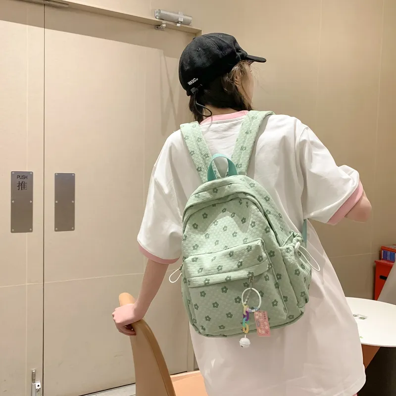 NIGEER Nylon Backpack Regular Women's Black/White/Green/Blue/Pink-26