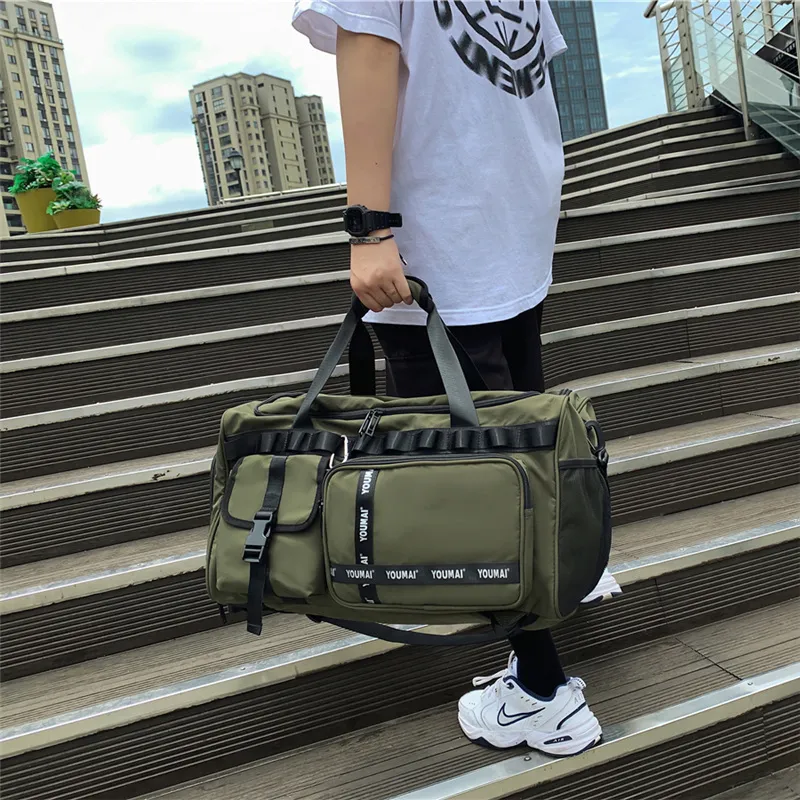 NIGEER Nylon Travel Bag Unisex Black Pink/Green Yellow/Denim Blue/Khaki-8