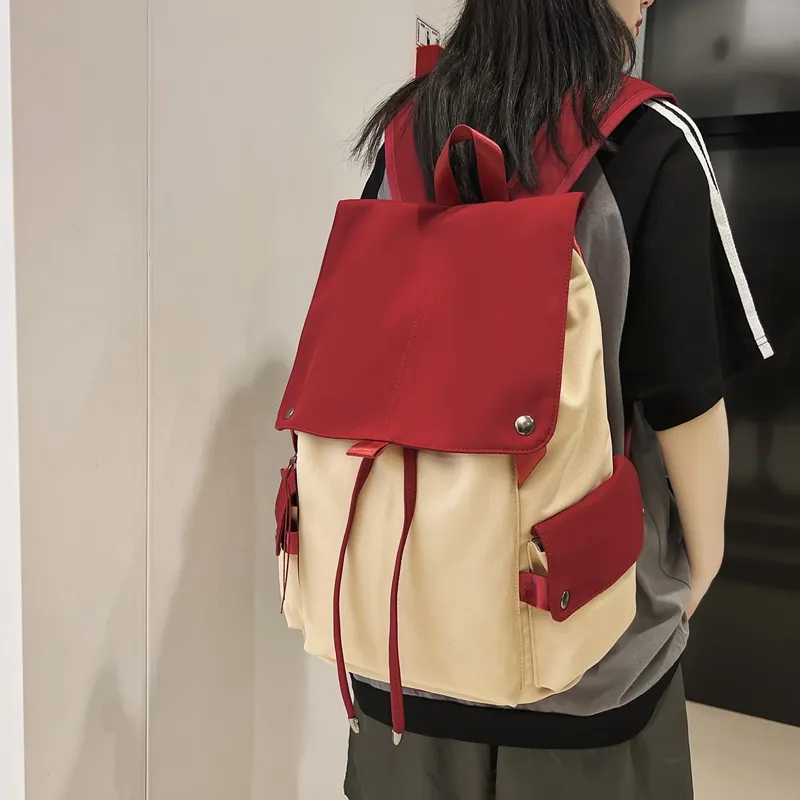 NIGEER Nylon Backpack Computer Backpack Regular Unisex Black/Red/Blue/Green-12