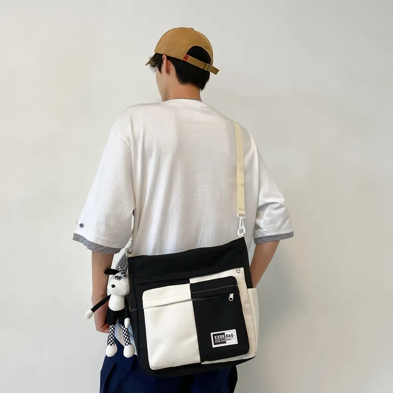 NIGEER Nylon Shoulder Bag, Crossbody Bag Unisex Black/Brown/Red/Blue/Khaki-2
