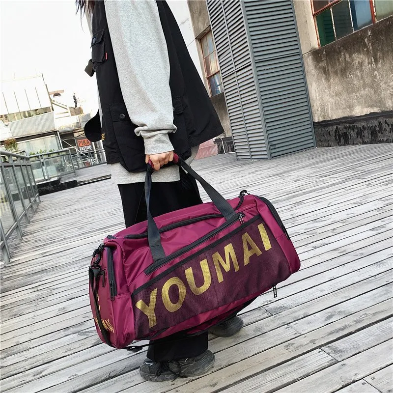 NIGEER Nylon Gym Bag Large Size Unisex Black/Army Green/Pink/Purple/Khaki-16