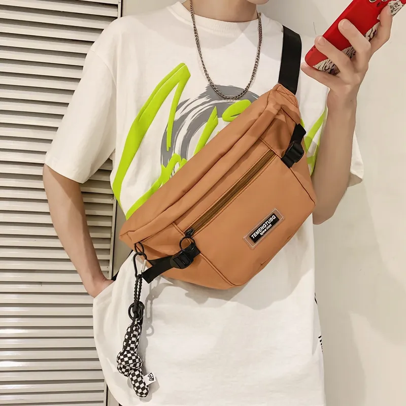 NIGEER Nylon Sling Bag Regular Unisex Black/White/Brown/Blue-16
