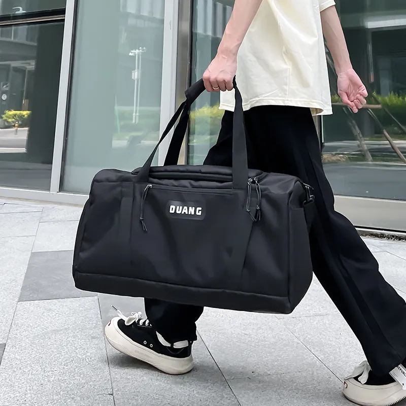 NIGEER Oxford Gym Bag Large Size Unisex Black/Ecru/Pink/Green-2