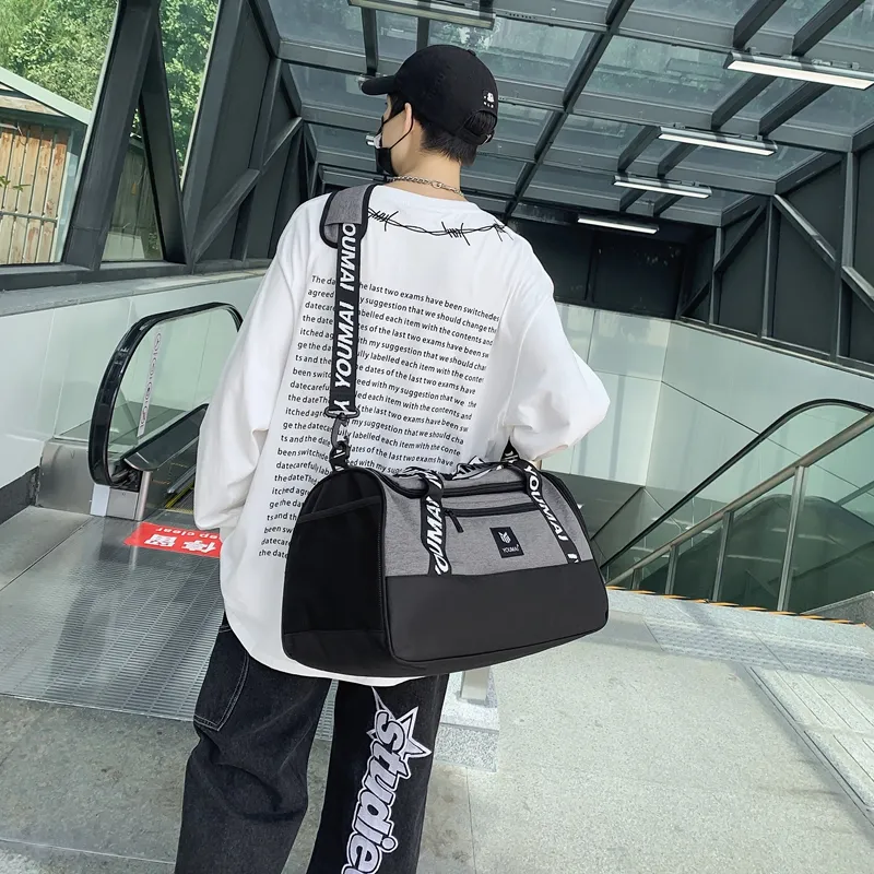 NIGEER Oxford Gym Bag Medium Size Unisex Black/Purple/Pink/Brick Red/Gray/Blue-2