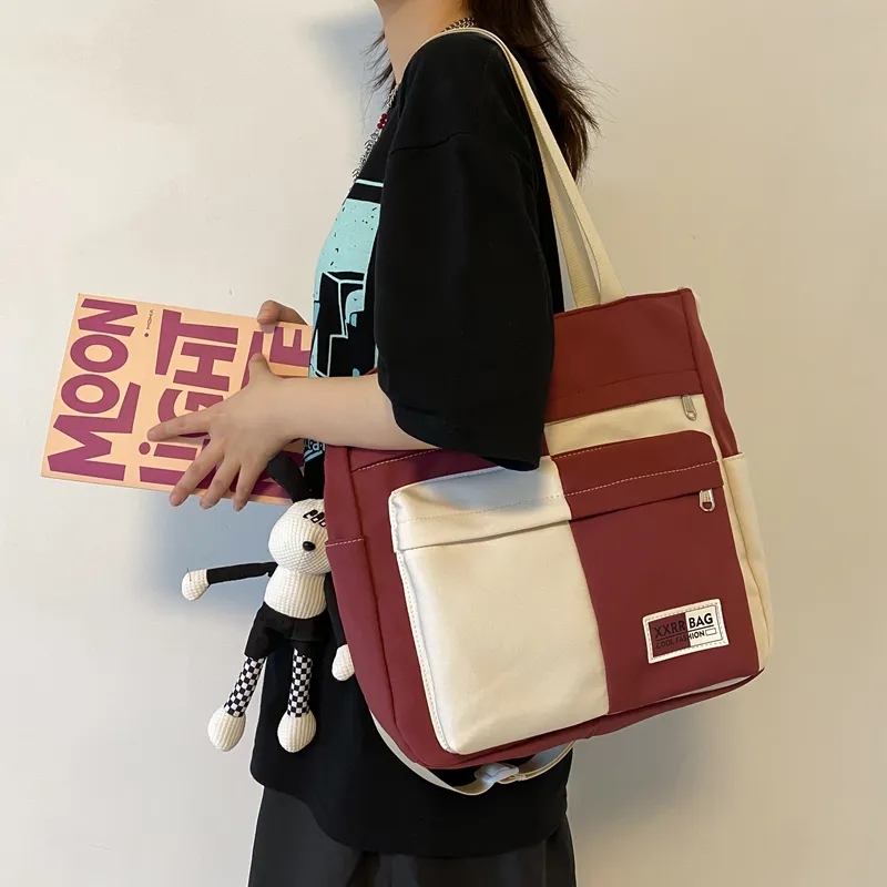 NIGEER Nylon Shoulder Bag, Crossbody Bag Unisex Black/Brown/Red/Blue/Khaki-13