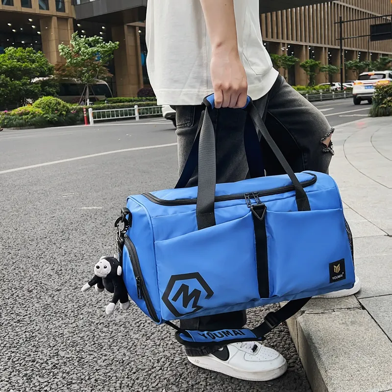NIGEER Nylon Gym Bag Medium Size Unisex Turquoise/Army Green/Pink/Black/Red/Yellow/Blue-21