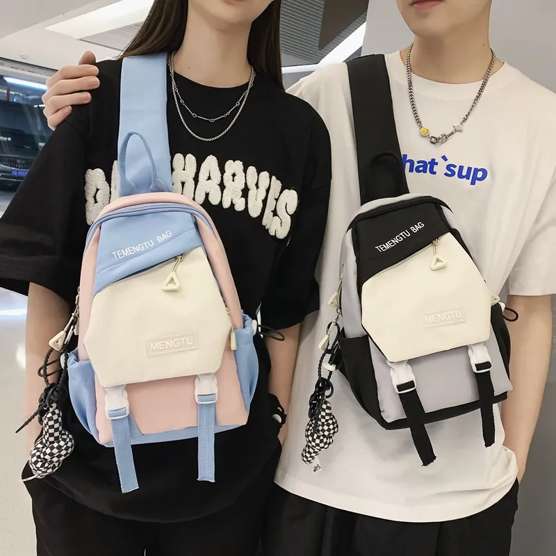 NIGEER Nylon Sling Bag Backpack Shoulder Bag Crossbody Bag Regular Unisex Black/Khaki/Pink/Red-5