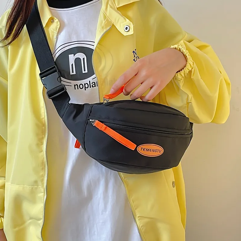 NIGEER Nylon Sling Bag Regular Women's White & Orange/White & Red/Black & Orange/Black & Green/Red-24