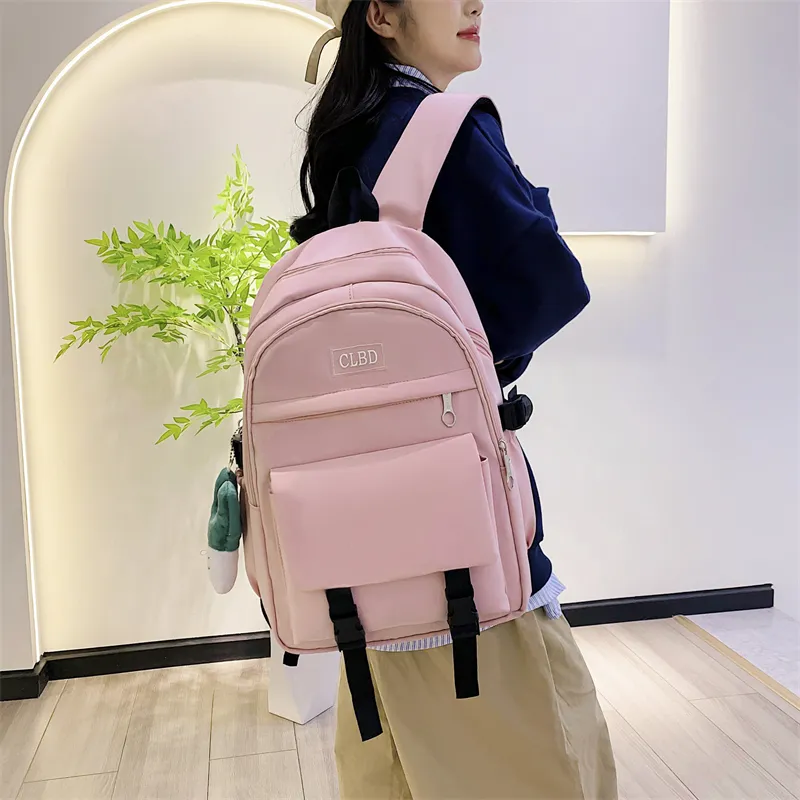 NIGEER Nylon Backpacks Women's Blue/Purple/Pink/Black-8