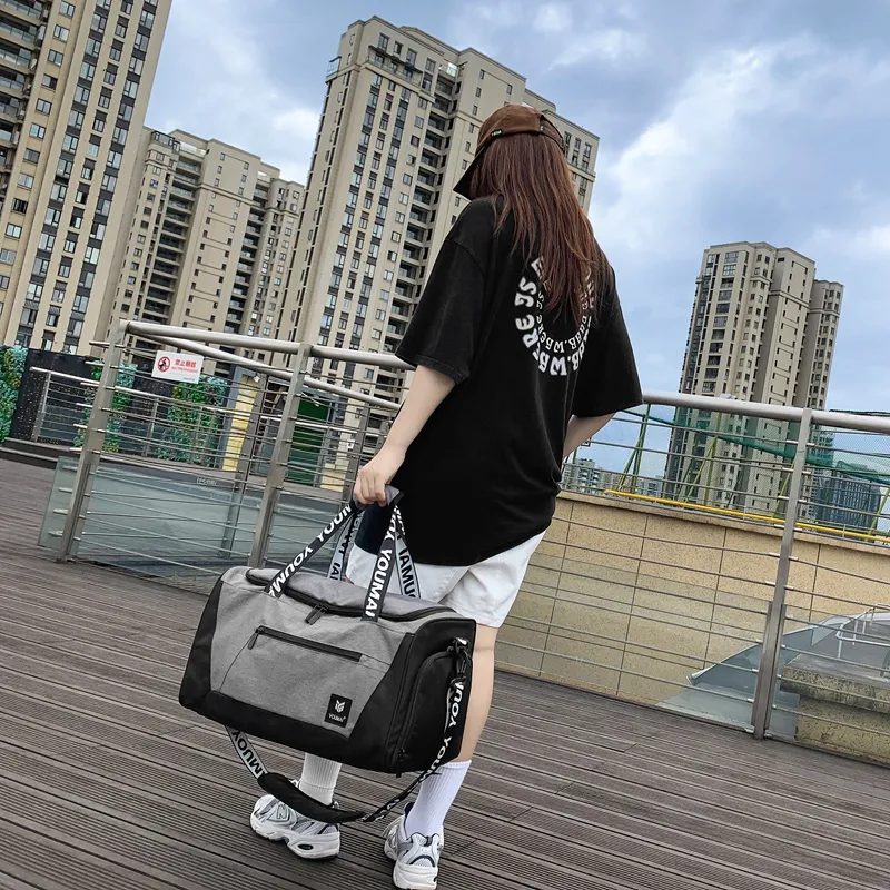 NIGEER Nylon Travel Bag Unisex Black Purple/Green/Brick Red/Gray Blue-12