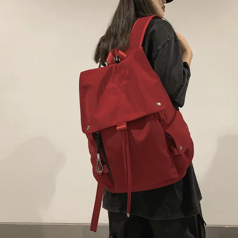 NIGEER Nylon Backpack Regular Unisex Red/Blue/Black/White-2