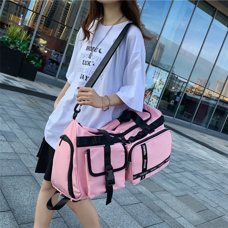 NIGEER Nylon Travel Bag Unisex Black Pink/Green Yellow/Denim Blue/Khaki-5