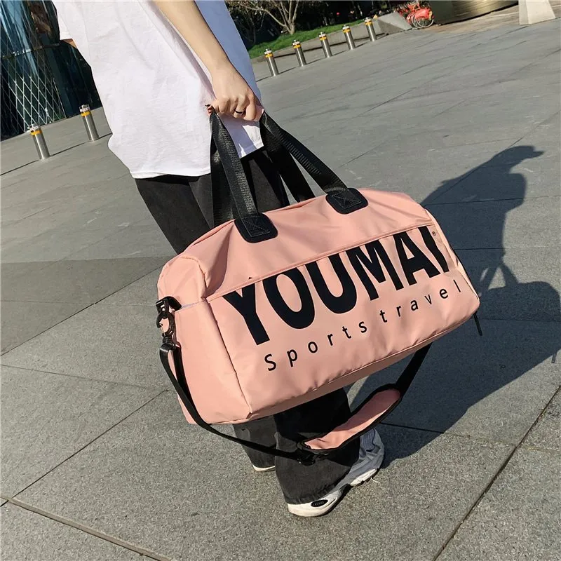 NIGEER Nylon Gym Bag Large Size Unisex Pink/Red/Green/Khaki/Black-7