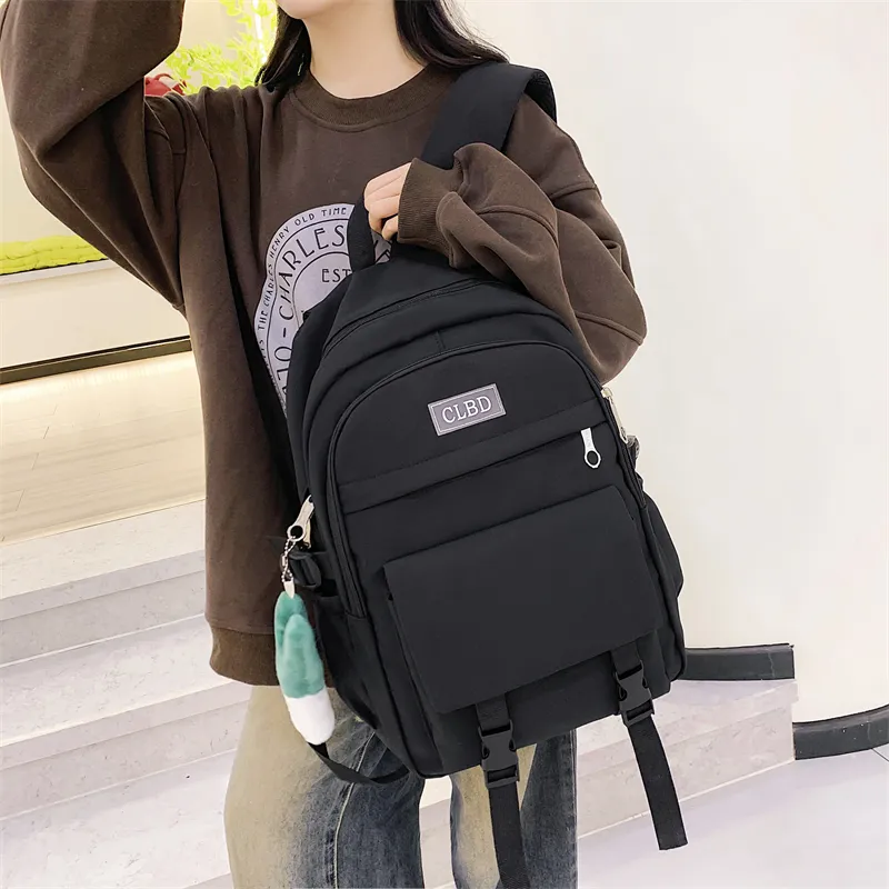 NIGEER Nylon Backpacks Women's Blue/Purple/Pink/Black-13