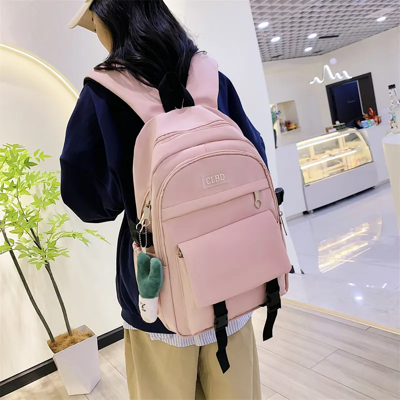 NIGEER Nylon Backpacks Women's Blue/Purple/Pink/Black-9