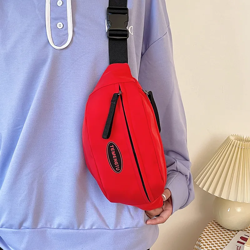 NIGEER Nylon Sling Bag Regular Women's White & Orange/White & Red/Black & Orange/Black & Green/Red-17