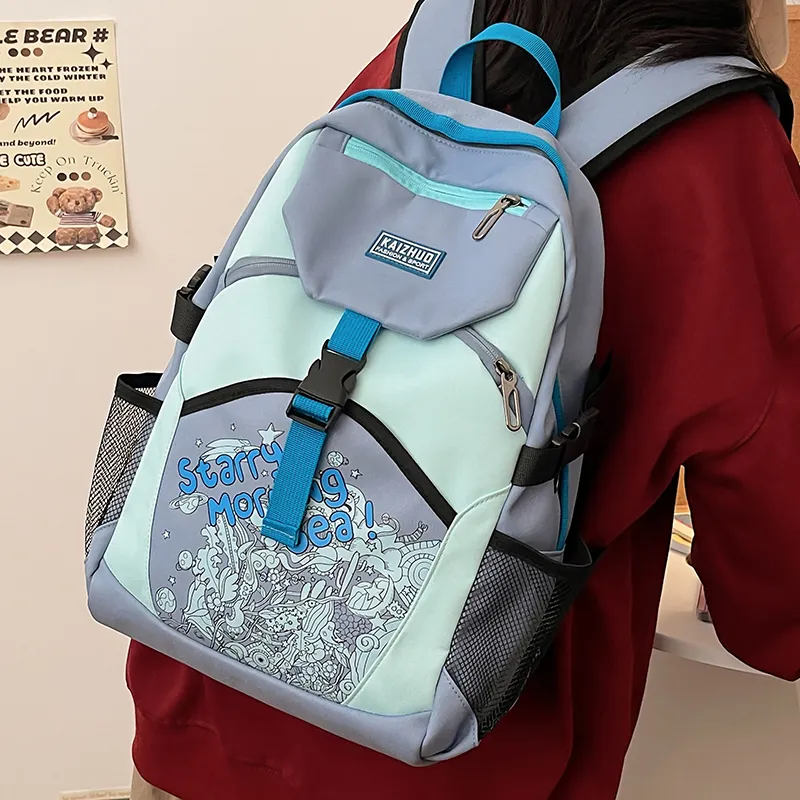 NIGEER Nylon Backpack Regular Women's Pink/Brown/Gray/Blue/Black-28
