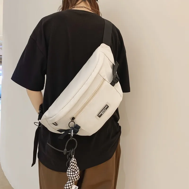 NIGEER Nylon Sling Bag Regular Unisex Black/White/Brown/Blue-12
