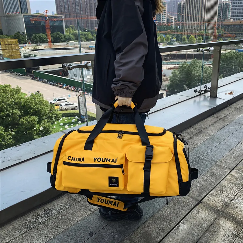 NIGEER Nylon Gym Bag Large Size Unisex Red/Army Green/Yellow/Khaki/Black/Blue/Pink-5