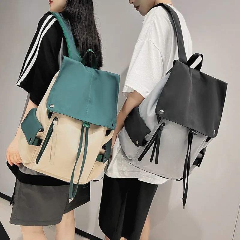 NIGEER Nylon Backpack Computer Backpack Regular Unisex Black/Red/Blue/Green-26