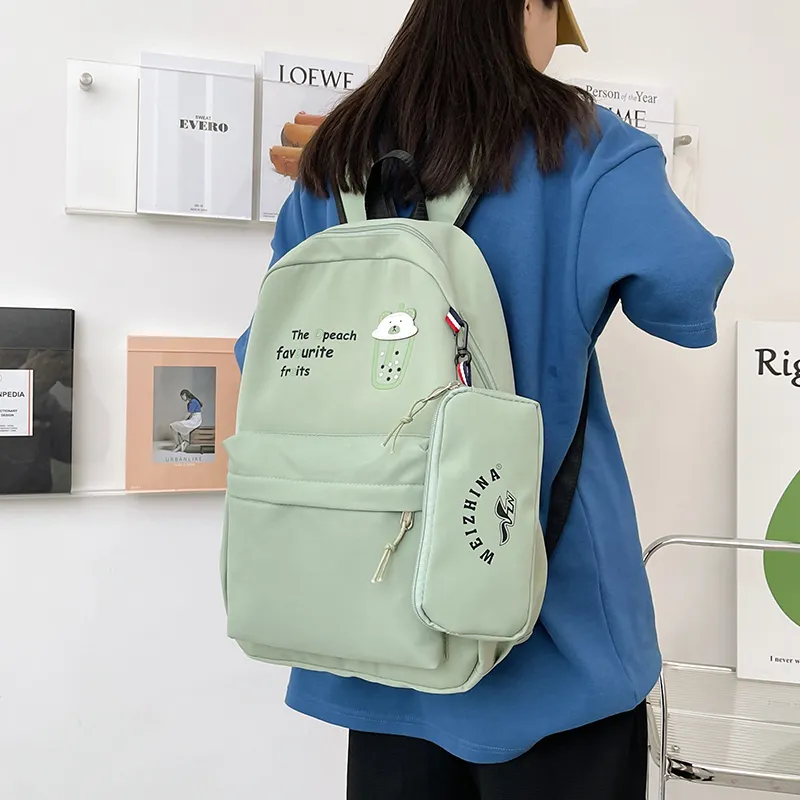 NIGEER Nylon Backpack Regular Women's Pink/Blue/Black/Pumpkin/Purple/Green-20