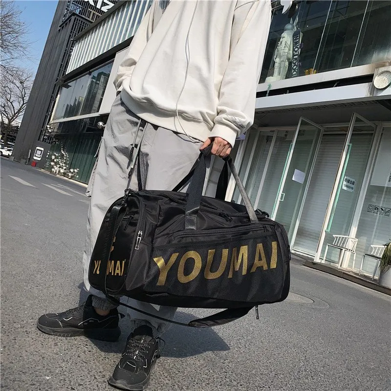 NIGEER Nylon Gym Bag Large Size Unisex Black/Army Green/Pink/Purple/Khaki-2