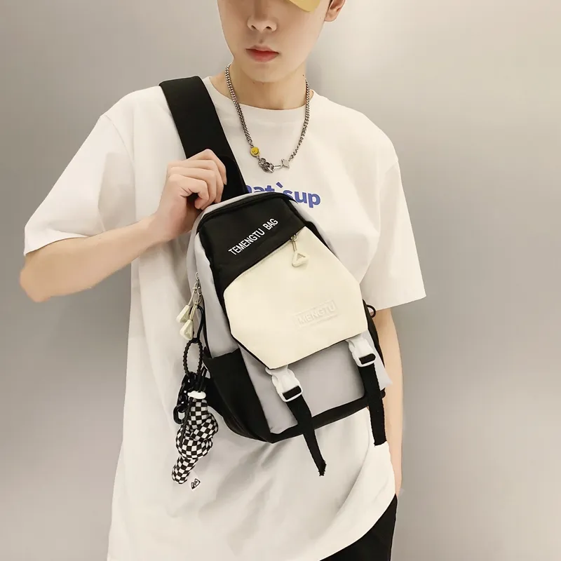 NIGEER Nylon Sling Bag Backpack Shoulder Bag Crossbody Bag Regular Unisex Black/Khaki/Pink/Red-2