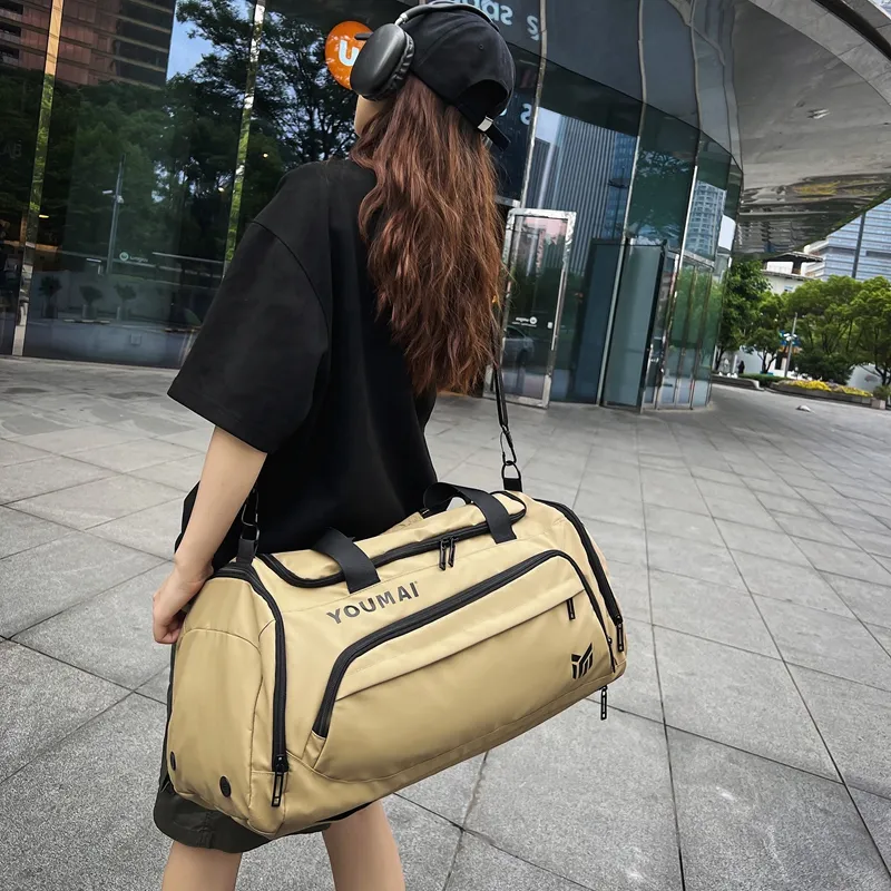 NIGEER Oxford Gym Bag Medium Size Unisex Orange/Army Green/Lake Blue/Khaki/Black/Gray/White/Yellow-18