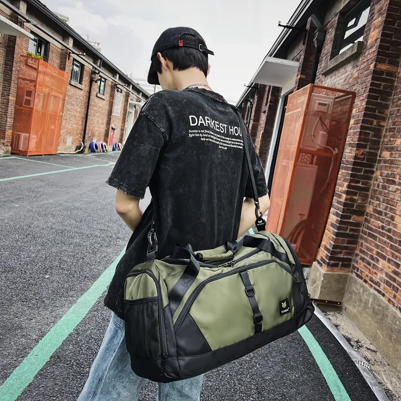 NIGEER Nylon Gym Bag Medium Size Unisex Turquoise/Army Green/Pink/Black/Red/Yellow/Khaki-6