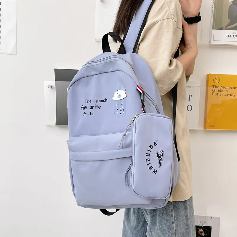 NIGEER Nylon Backpack Regular Women's Pink/Blue/Black/Pumpkin/Purple/Green-7