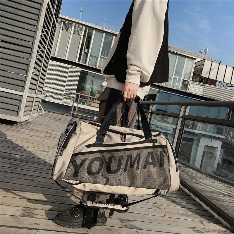 NIGEER Nylon Gym Bag Large Size Unisex Black/Army Green/Pink/Purple/Khaki-20