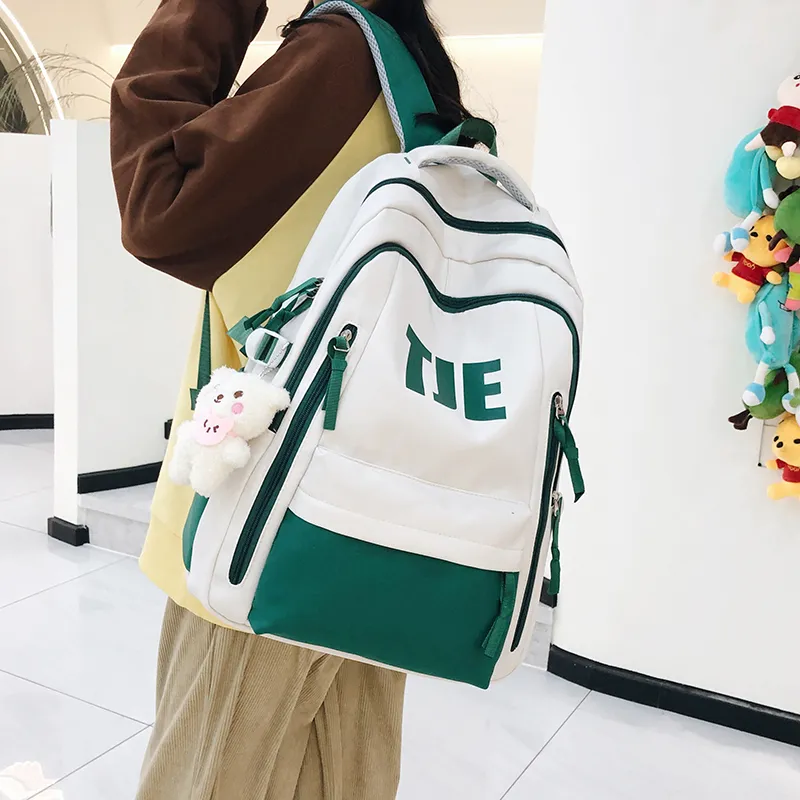 DCLOUD Nylon Backpack Regular Unisex Black/Green/Khaki/Red Blue-7