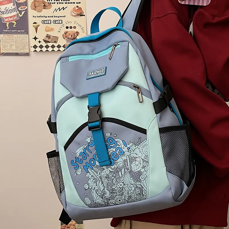 NIGEER Nylon Backpack Regular Women's Pink/Brown/Gray/Blue/Black-27