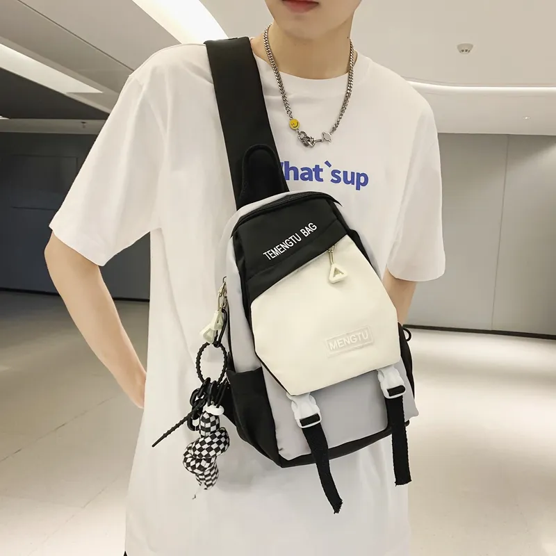NIGEER Nylon Sling Bag Backpack Shoulder Bag Crossbody Bag Regular Unisex Black/Khaki/Pink/Red-3