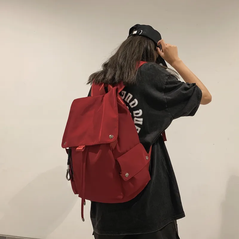 NIGEER Nylon Backpack Regular Unisex Red/Blue/Black/White-4
