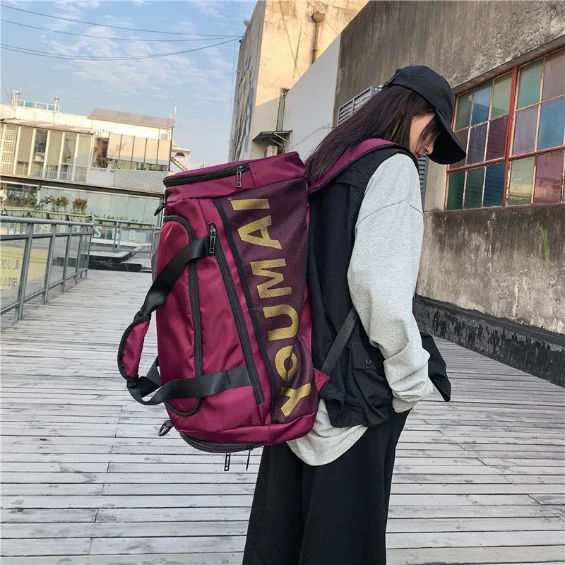 NIGEER Nylon Gym Bag Large Size Unisex Black/Army Green/Pink/Purple/Khaki-15