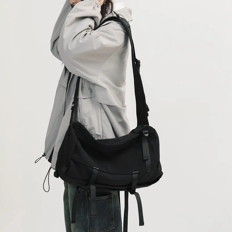 NIGEER Nylon Workwear Bag Crossbody Bag Regular Men's Black/Gray/Brown-4