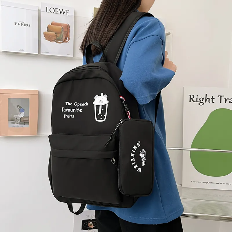 NIGEER Nylon Backpack Regular Women's Pink/Blue/Black/Pumpkin/Purple/Green-13